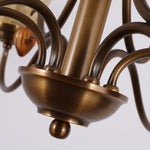 Bild in Gallery-Viewer laden, Upward Amber Tulip Glass Metal Chandelier