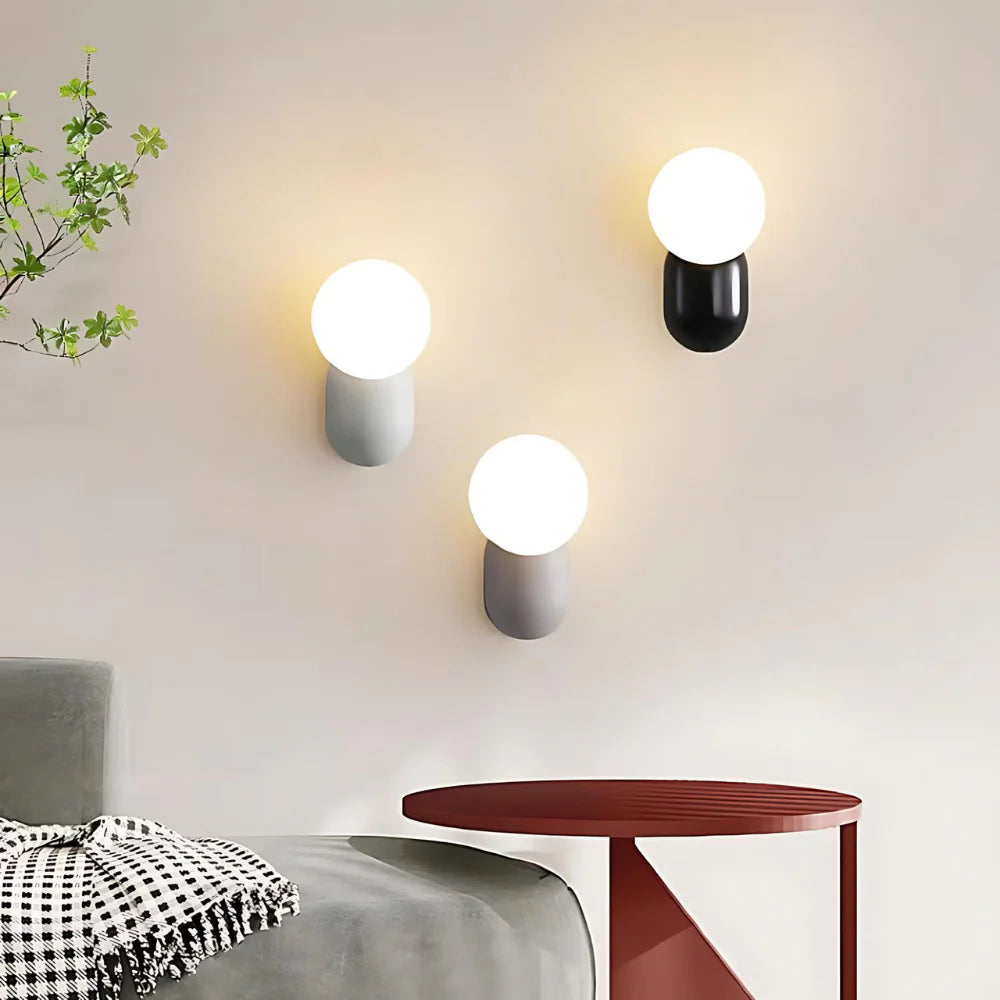 Luma Nordic Glass Orb Wall Light