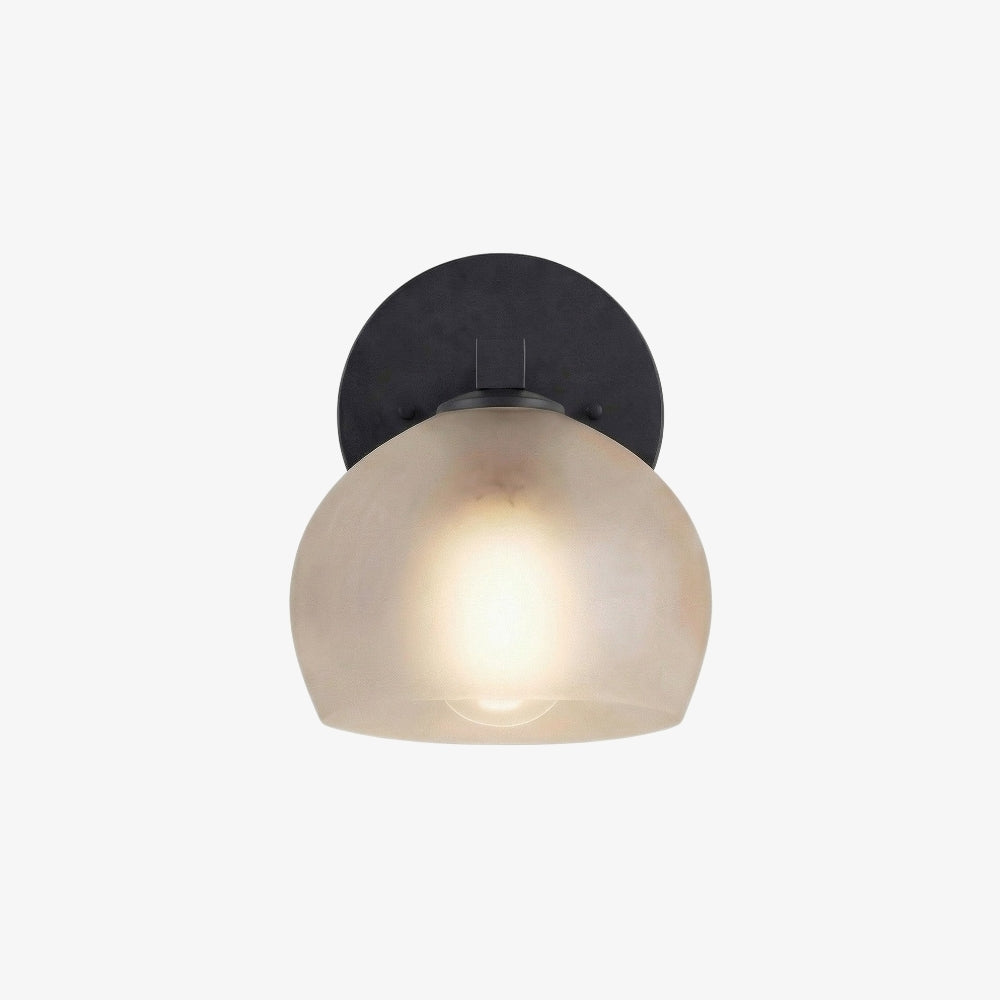 Auruca Globe Wall Light Bellflower Inspired Shape - Minimalist Metal Glass Sconce for Living Room