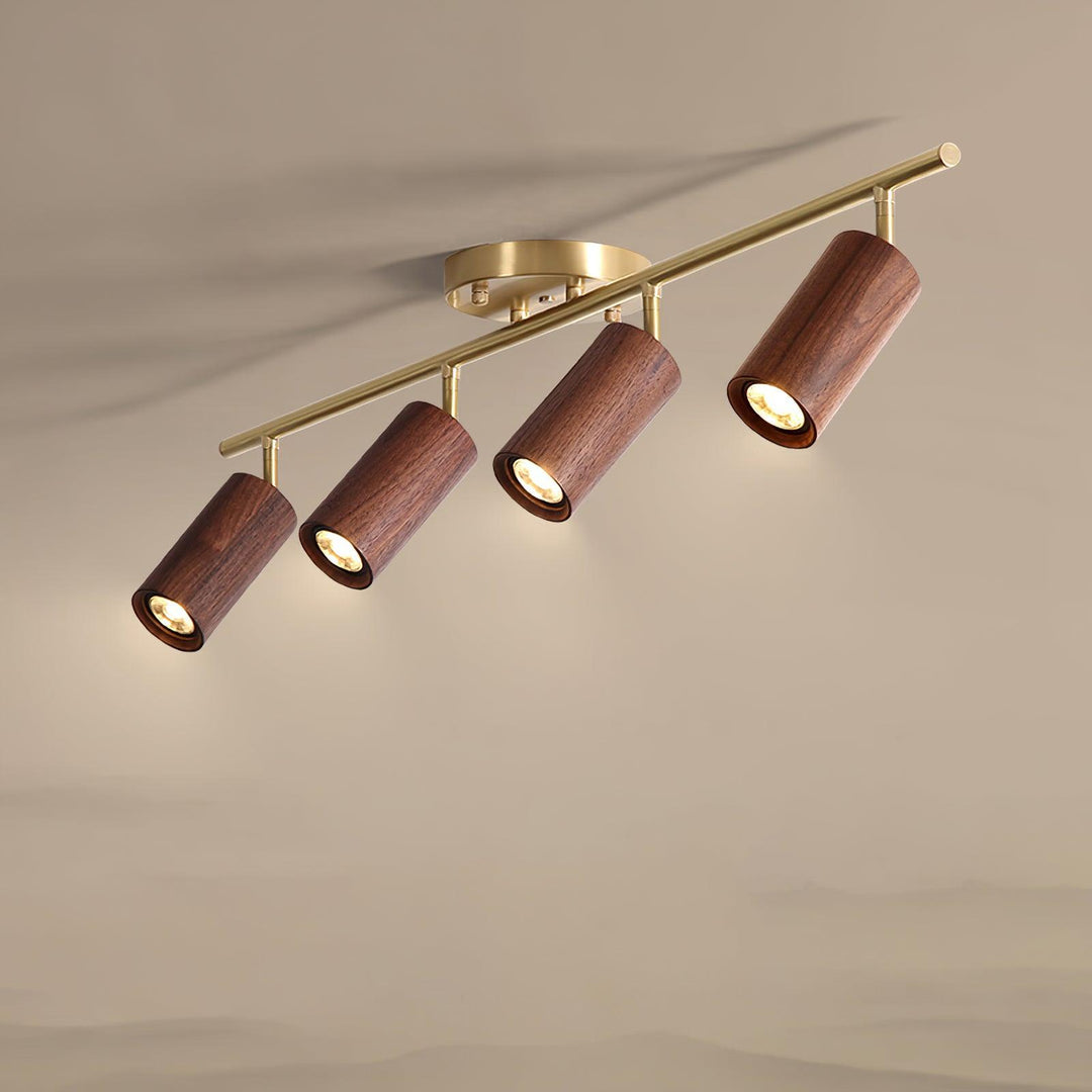 Iluminación de riel de madera Thio