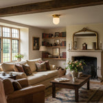 Cargar imagen en el visor de la Galería, Opalume Glass Flush Mount Ceiling and Wall Light - Art Deco Small Globe Fixture
