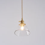 Load image into Gallery viewer, Brass Glass Hardwired Pendant Lamp