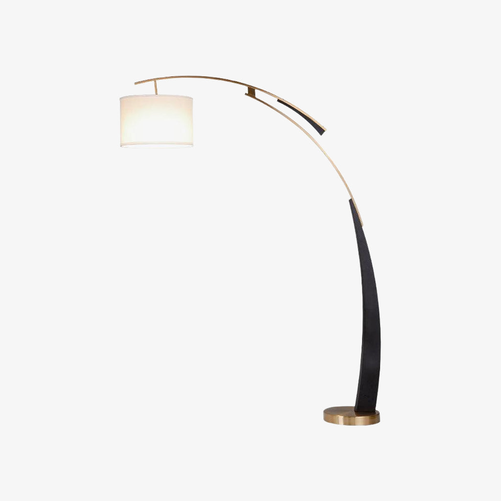 Lampadaire Moderne AstraLoop à Arc en Tissu - Design Élégant et Courbé en Métal pour Intérieurs