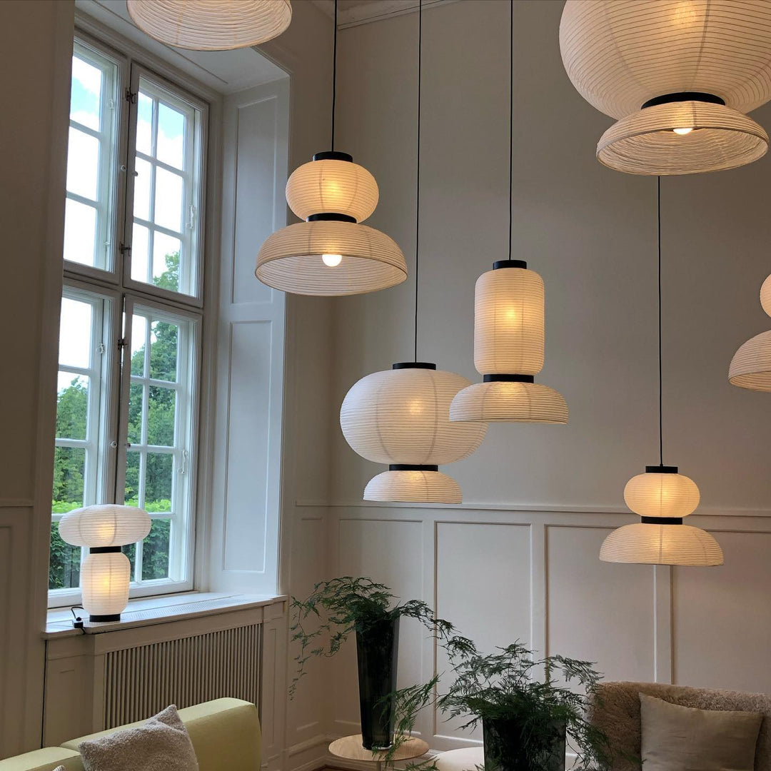 Rounded Layered Paper Plug-In Pendant