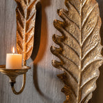 Cargar imagen en el visor de la Galería, Vintage Leaf Wall Candle Sconce