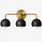 Cargar imagen en el visor de la Galería, Open Rim Globe Shade Raw Brass Vanity Light