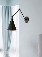 Load image into Gallery viewer, Swing Arm Bedroom Wall Lights - Industrial Swing Arm Lamp Adjustable Wall Sconce
