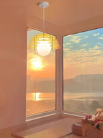 Cargar imagen en el visor de la Galería, Lámpara colgante Sunrise – Lámpara colgante de ambiente con geometría Bauhaus Memphis – AFTERGLOW S5
