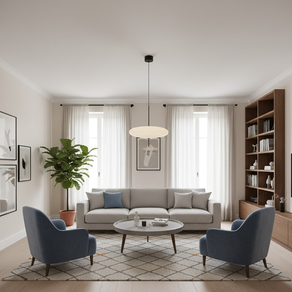 Modellis Minimalist Pendant Lamp with Clean Lines – Contemporary Lighting for Living Spaces N29