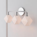 Load image into Gallery viewer, Talvior Geometric Modern Bathroom Sconce - Faceted Shade Light in Luxe Finishes
