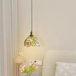 Bild in Gallery-Viewer laden, Brass Stained Glass Plug-In Pendant
