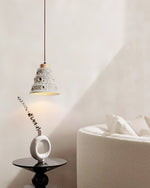 Load image into Gallery viewer, Japanese Wabi Sabi Cement Bell Shape Pendant Light M28
