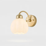 Load image into Gallery viewer, Iron milk glass flower wall lamp without pull chain