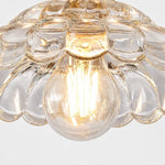 Bild in Gallery-Viewer laden, Vintage Brass Puff-Skirt Glass Ceiling Light