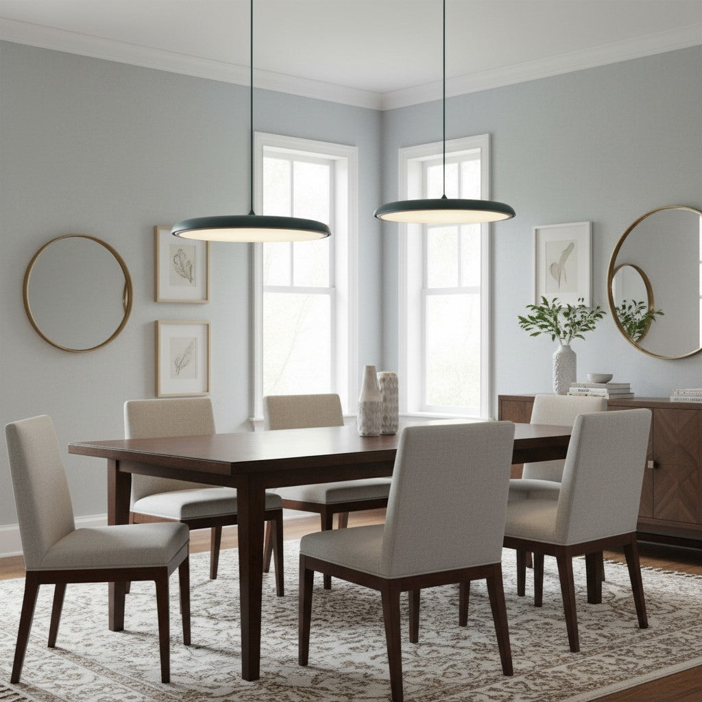 Suspension LED Astris – Design mince en forme de disque Éclairage contemporain pour espaces de vie