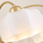 Load image into Gallery viewer, Close-up of the sculpted white glass flower shade