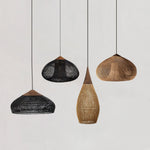 Bild in Gallery-Viewer laden, Woven Rattan Wood Plug-In Pendant Light