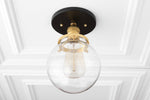 Charger l&#39;image dans la visionneuse de galerie, Glorica Glass Retro Globe Ceiling Light - Vintage Industrial Home Lighting
