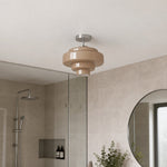 Bild in Gallery-Viewer laden, Koloro Glass Ceiling Light — Layered Rounded Design Lampshade for Hallway or Cloakroom