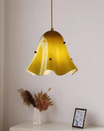 Charger l&#39;image dans la visionneuse de galerie, Bellina Wave-Edge Glass Pendant Lamp — Organic Contemporary Style for Dining &amp; Living
