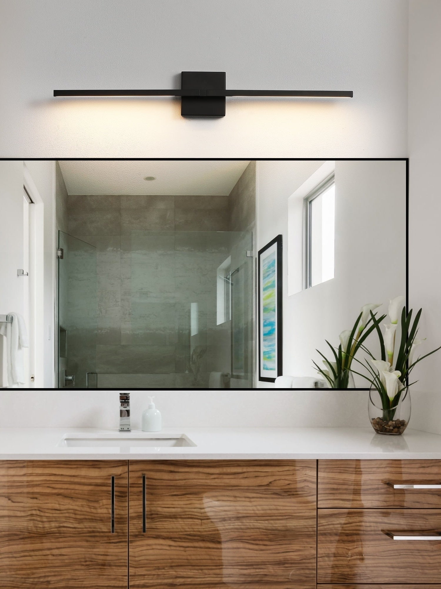 Apliques de pared para espejo de baño: elegante aplique LED para baño moderno