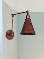 Load image into Gallery viewer, Swing Arm Bedroom Wall Lights - Industrial Swing Arm Lamp Adjustable Wall Sconce
