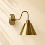 Load image into Gallery viewer, Industrial Modern Tapered Brass Gooseneck Sconce with Metal Silhouette