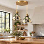 Charger l'image dans la visionneuse de galerie, Cat and Butterfly Stained Glass Pendant Light