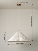 Load image into Gallery viewer, Luminella Soft Pleated Scalloped Fabric Pendant – Modern Sculptural Ceiling Light for Living Room
