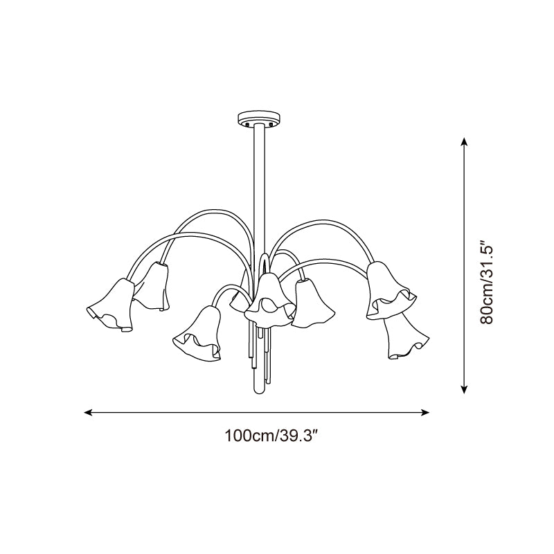 Bellina Modern Blooming Flower Chandelier – Soft Ambient Lighting for Contemporary Spaces