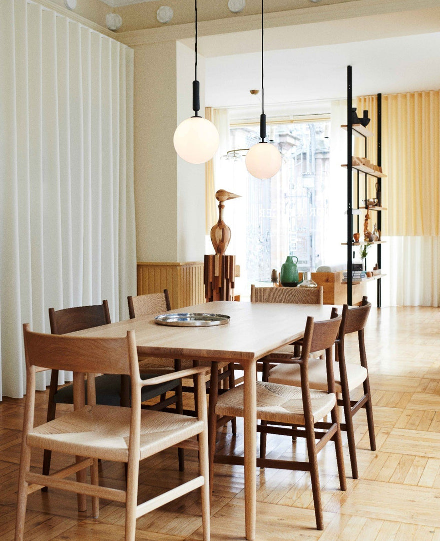 Rounded Brass Glass Plug-In Pendant Light