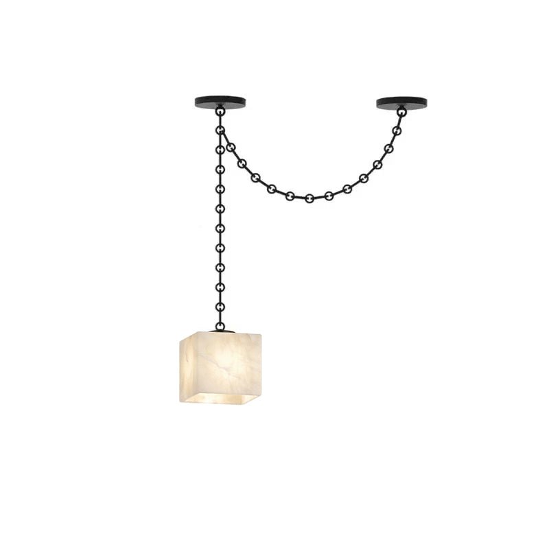 Frosted Alabaster Multi-Light Hardwired Chandelier