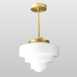 Cargar imagen en el visor de la Galería, Geotower Glass Contemporary Glass Ceiling Pendant Lamp– Art Deco Light for Living Space
