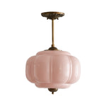Cargar imagen en el visor de la Galería, Lámpara colgante Eloise de vidrio lechoso festoneado de inspiración vintage: lámpara de acento moderna para cocina y dormitorio.
