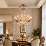 Load image into Gallery viewer, Cascading Crystal Basket Grand Chandelier