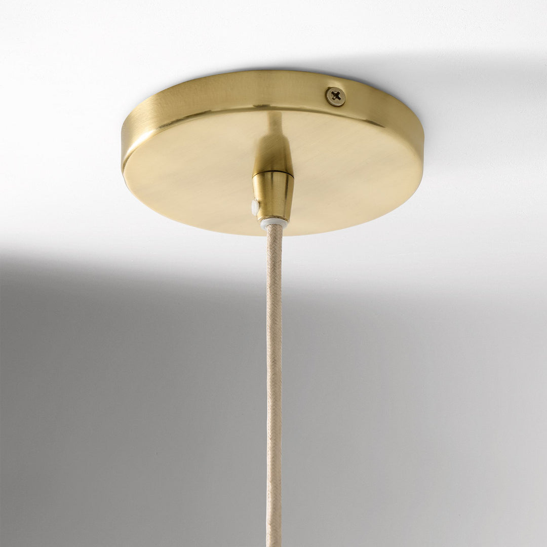 Galvia Single Metal Pendant Light – Elegant Bronze Over White Glass