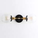 Cargar imagen en el visor de la Galería, Lumio Globe Industrial Vanity Lighting- Modern Double Globe Wall Light
