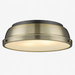 Charger l'image dans la visionneuse de galerie, Metal Flush Mount Ceiling Fixture with Frosted Diffuser