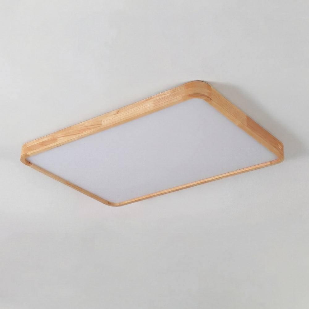 Plafonnier LignoForma en forme géométrique - Plafonnier LED contemporain en bois pour chambre et salon