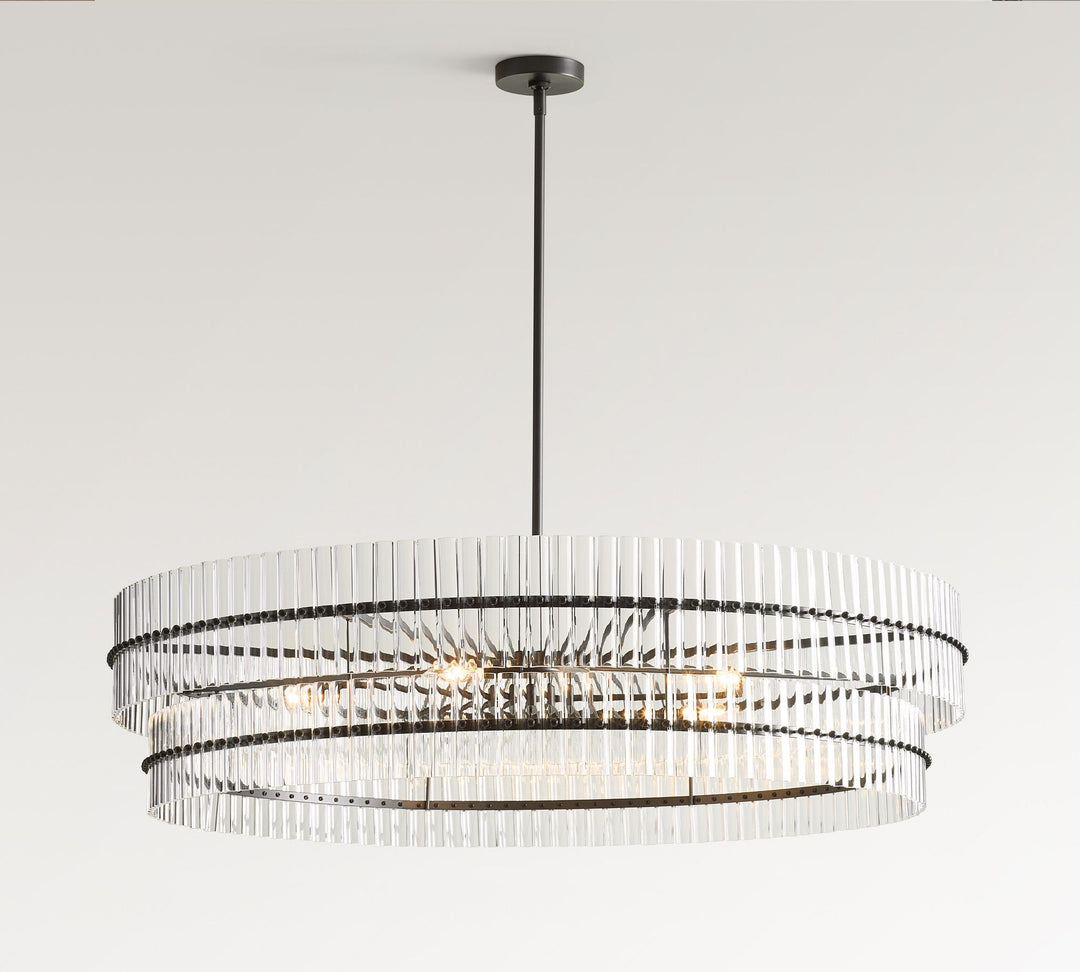 Lámpara colgante de cristal Lumora: estilo moderno de araña de cristal