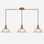 Cargar imagen en el visor de la Galería, Vintage Fluted Glass Pendant Light for Kitchen &amp; Dining