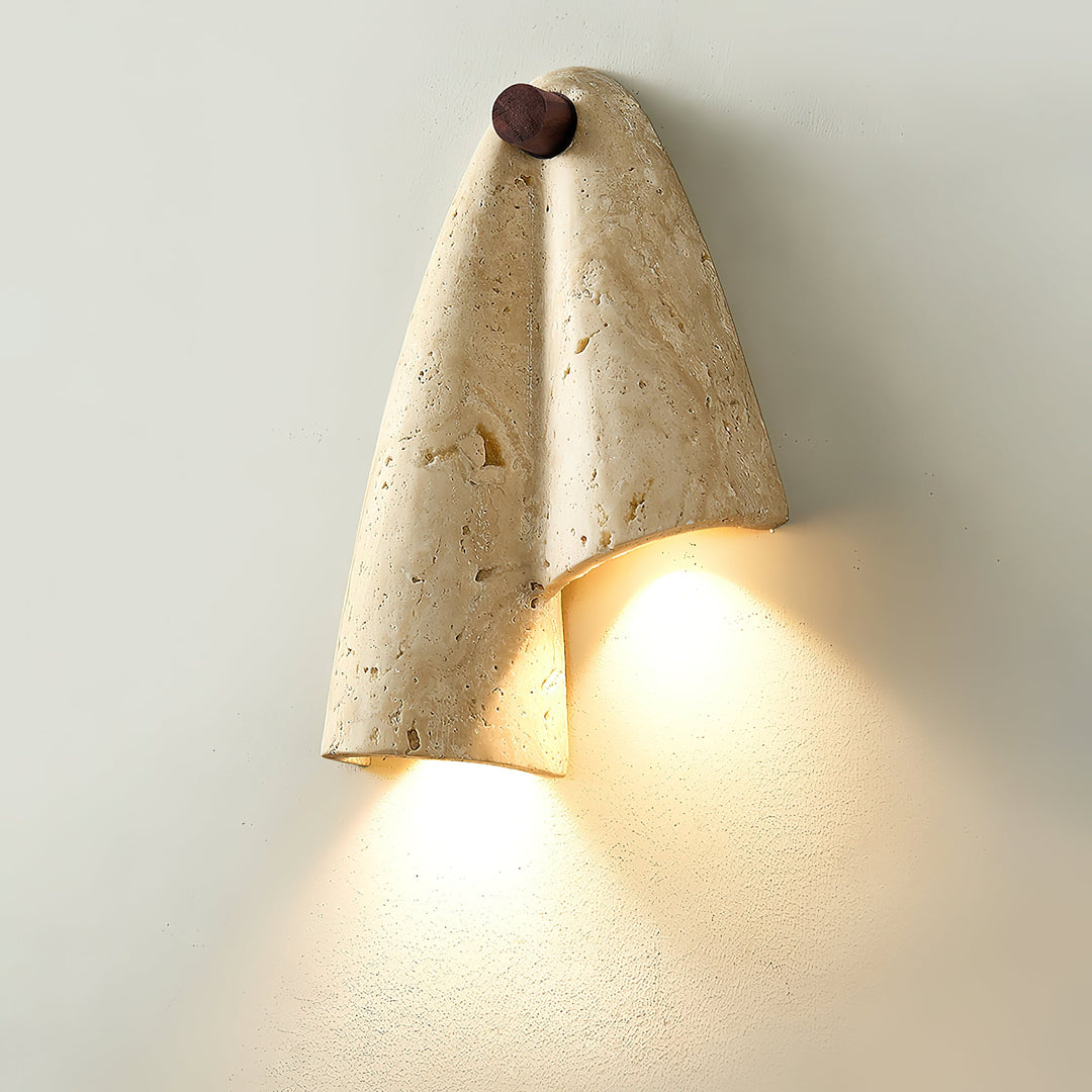 Travertin-Wandlampe – Minimalistische Stein-Wandleuchte Dekorative Beleuchtung für Wohnzimmer