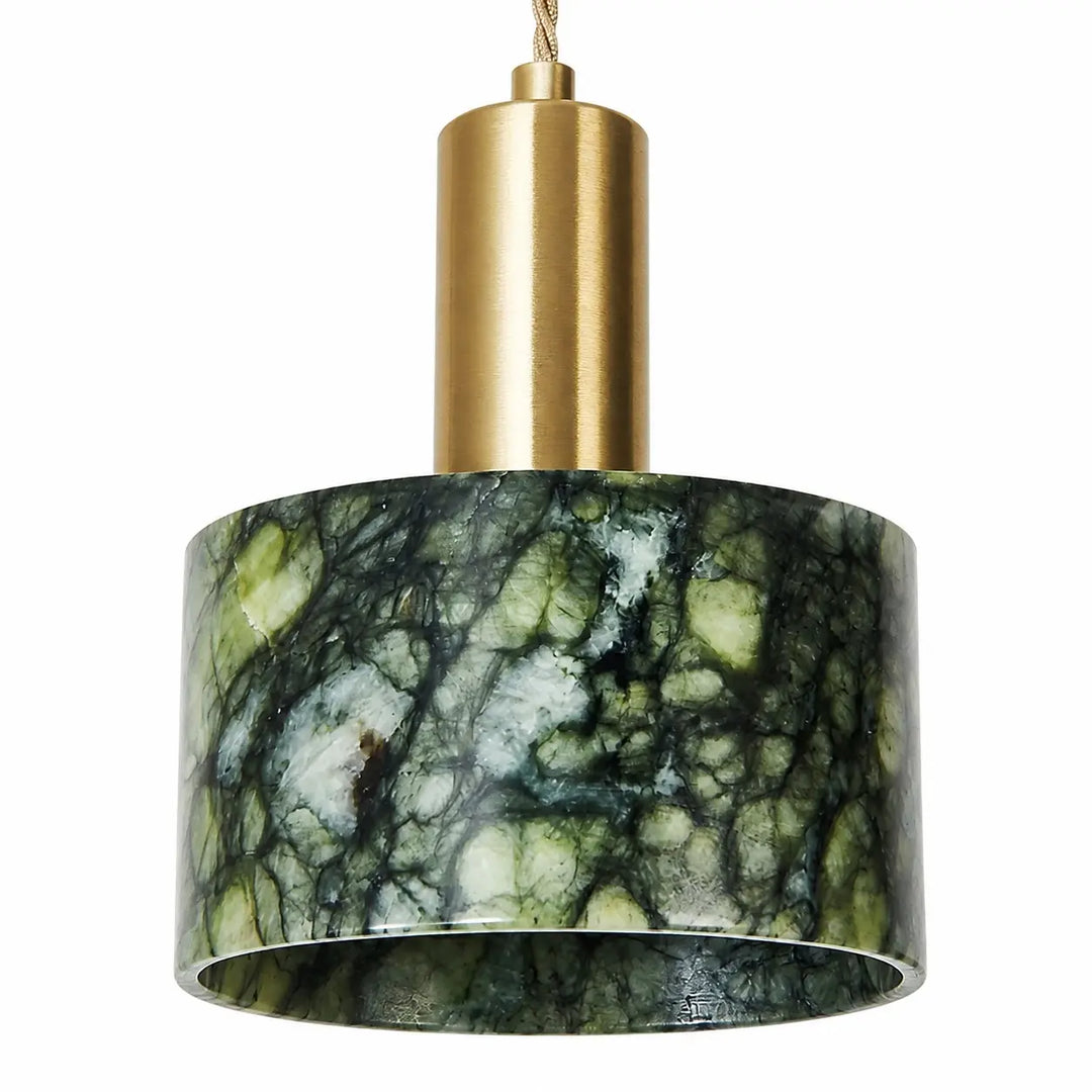 Natural green jade stone shade detail