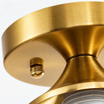 Charger l'image dans la visionneuse de galerie, Close-up of the brushed brass canopy and fixing hardware