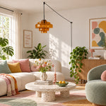 Load image into Gallery viewer, Koloro Millie Plug-In Glass Pendant Light - Retro Colorful Pendant for Modern Interiors