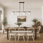 Load image into Gallery viewer, Strellux four-head Coffee Brown chandelier over a dining table