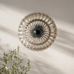 Bild in Gallery-Viewer laden, Overhead view of the flower-like fluted glass ceiling light