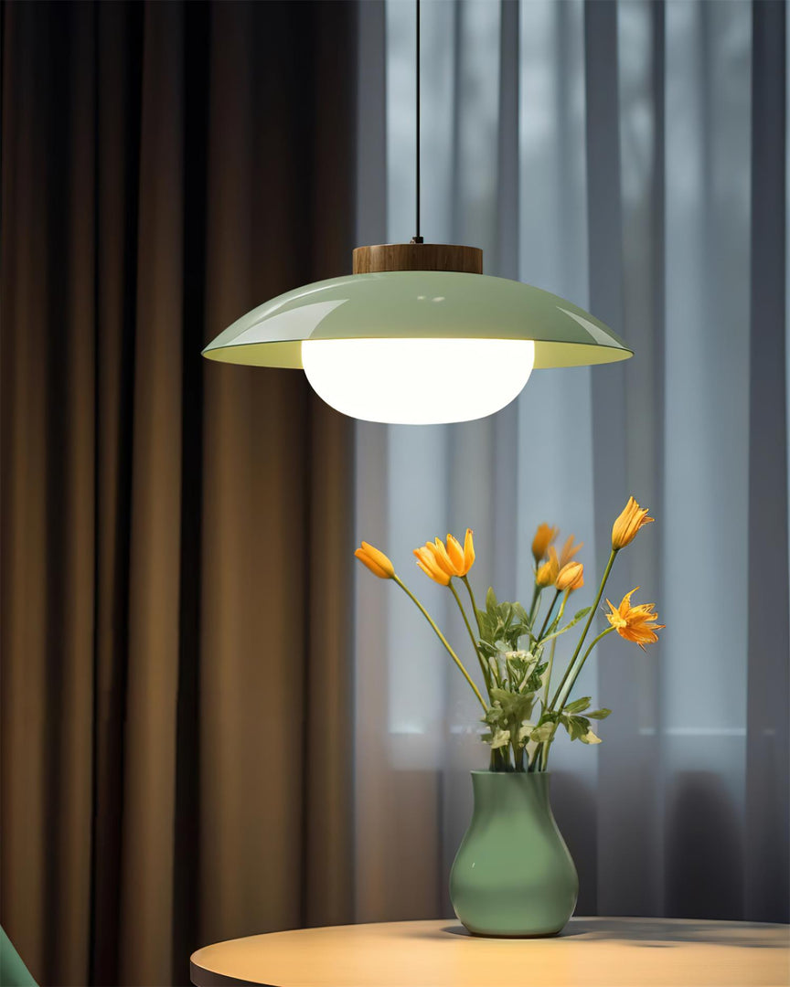 Saucer Plastic Plug-In Pendant Lamp