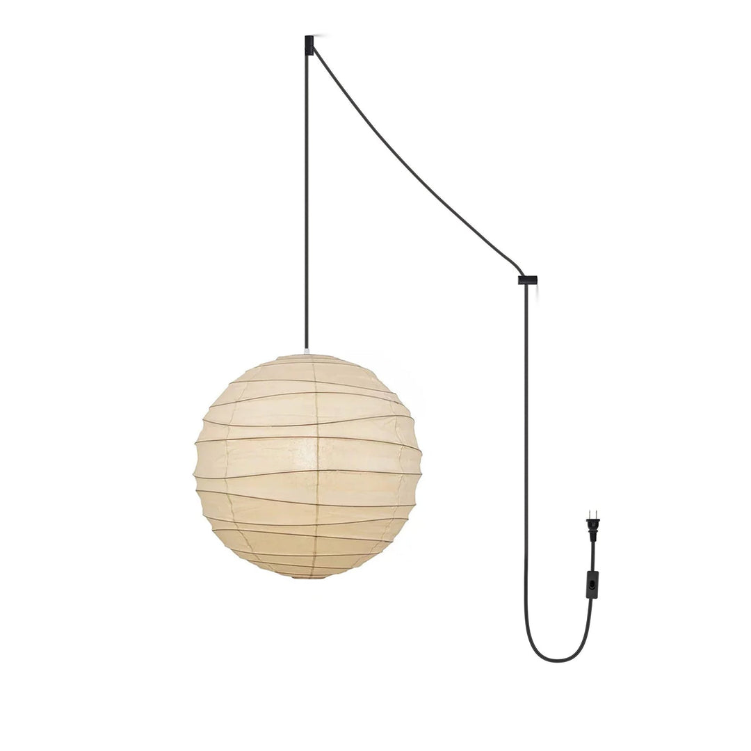 Bamboo Ribbed Mulberry Paper Swag Pendant