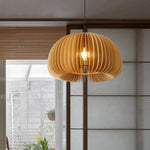 Bild in Gallery-Viewer laden, Rounded Wood Slat Swag Pendant Light